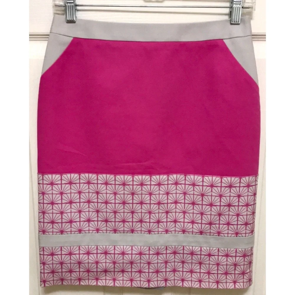 Halogen Pink Colorblock Pencil Skirt - Picture 4 of 15